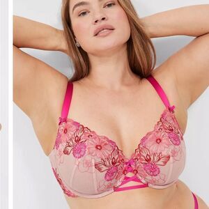 Cacique Embroidered Unlined Balconette Bra 42D